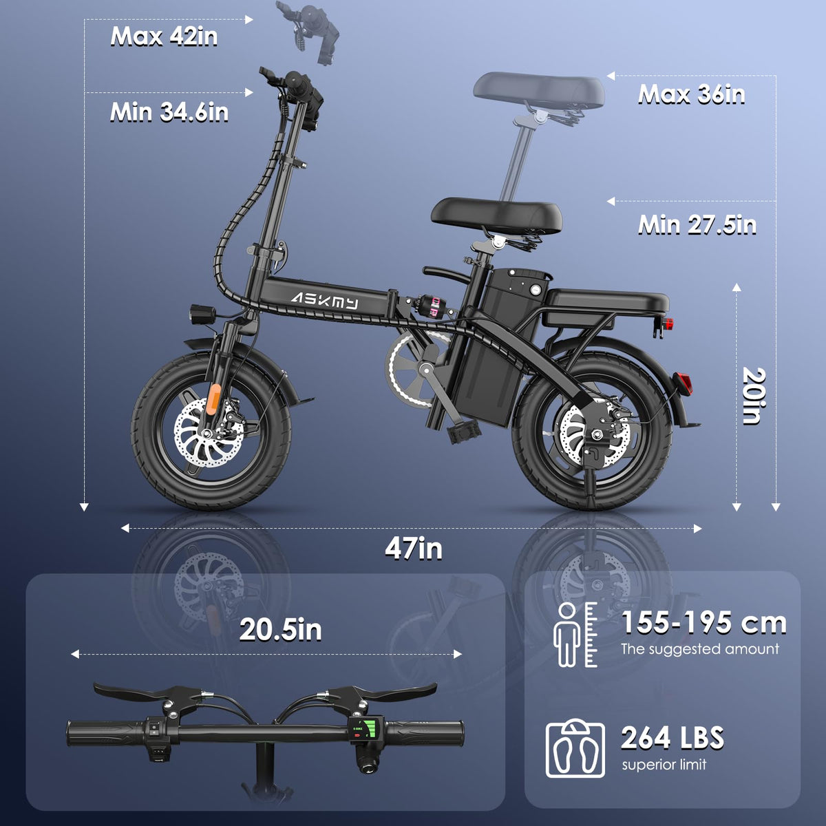 Foldable 14 Inch Electric Bike D805