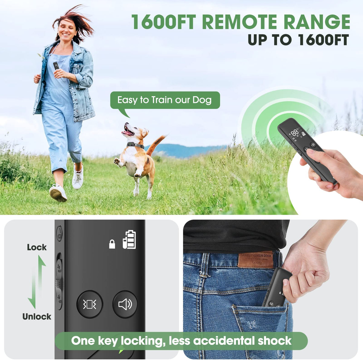 Dog Electric Training Collar with Remote W355044