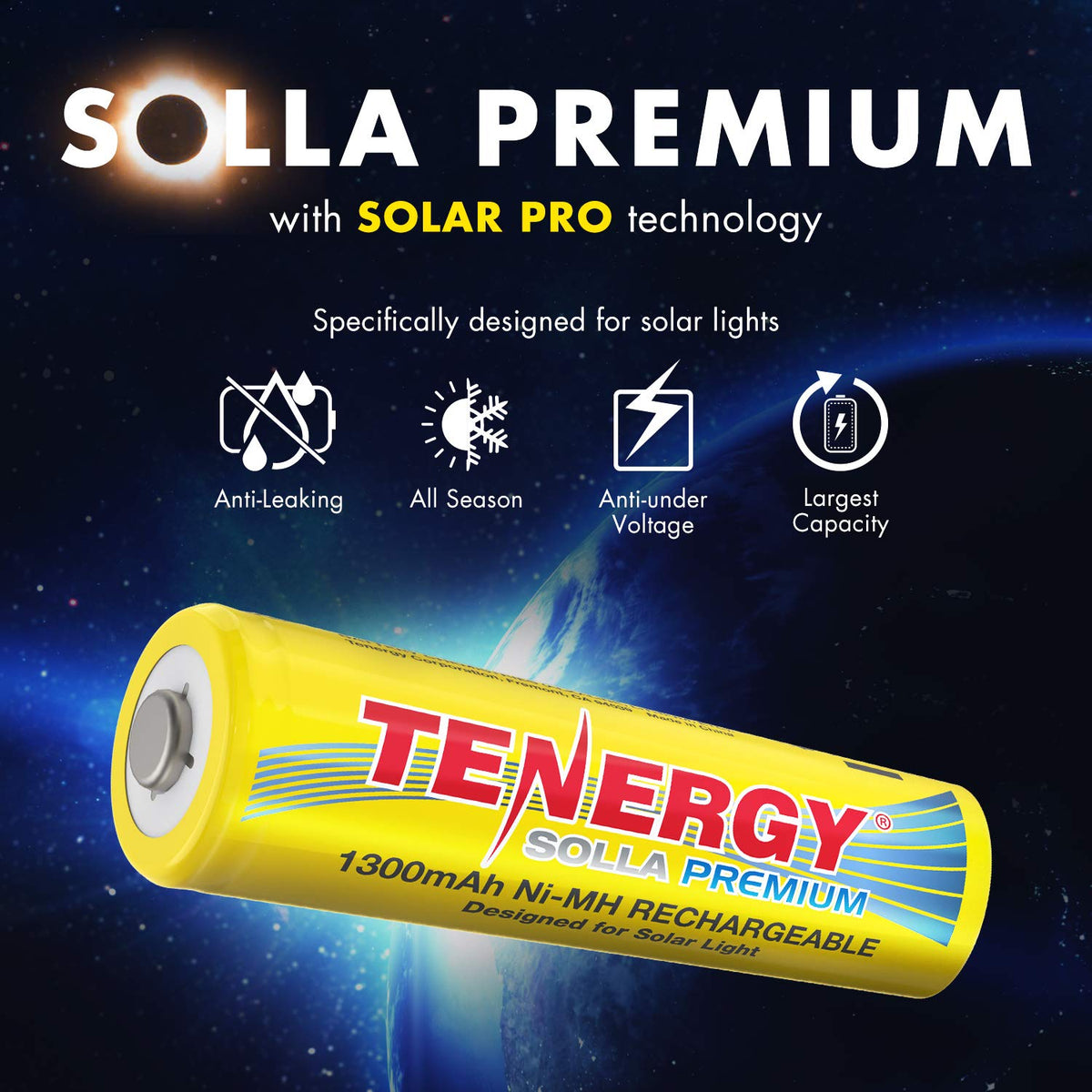 Rechargeable NiMH AA Battery 1300mAh 12 Pack F23146