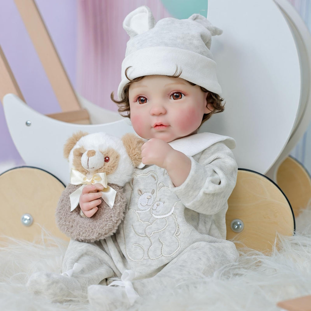 20-Inch Realistic Reborn Baby Doll with Hand-Rooted Hair X508