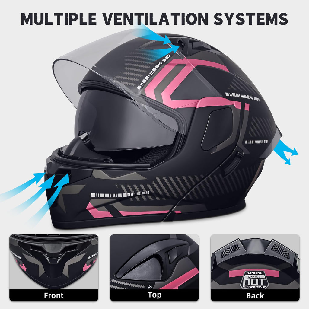 Modular Flip-Up Full Face Motorcycle Helmet L719