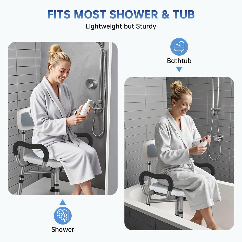 Shower Chair with Arms and Back A55007