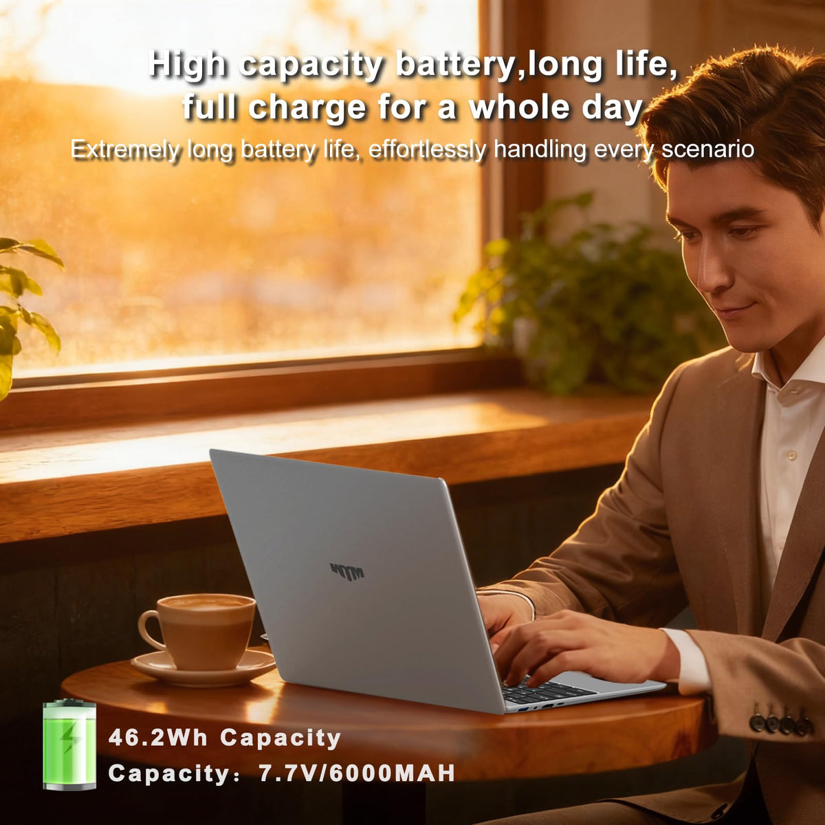 15.6 Inch Laptop 8GB RAM 512GB SSD 1080P FHD IPS O7376