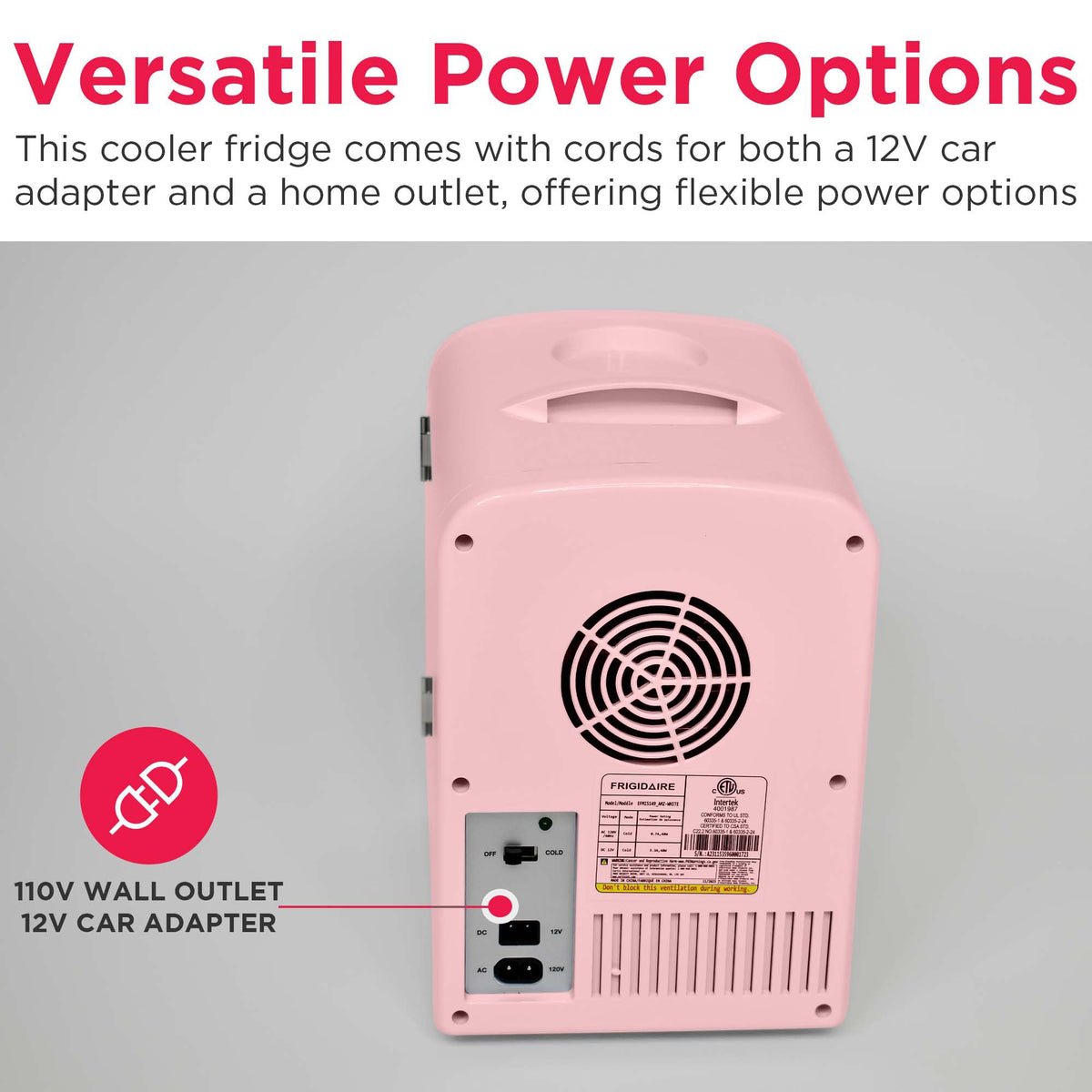 Mini Portable Compact Personal Fridge, 4 Liter Capacity, Pink G79060