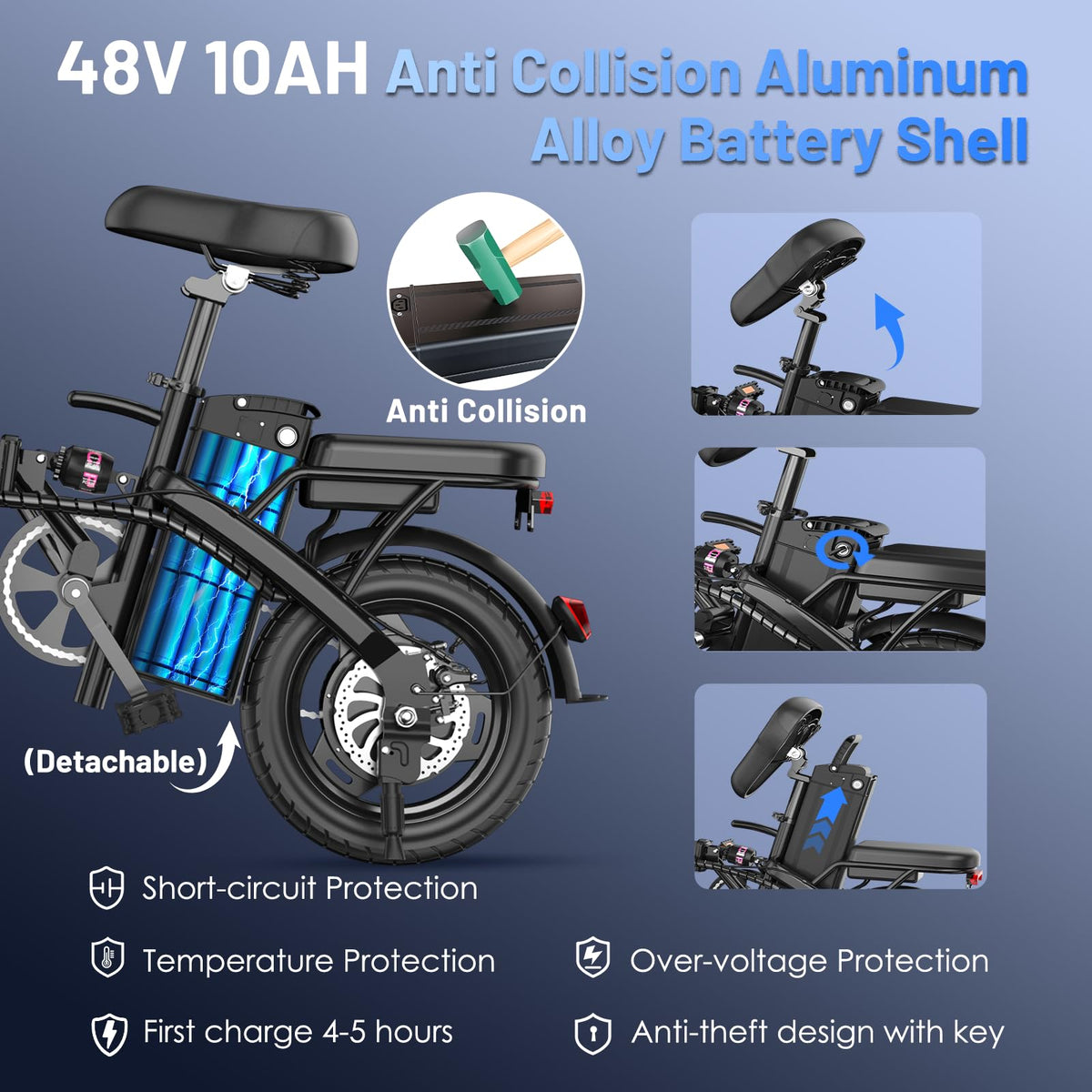 Foldable 14 Inch Electric Bike D805