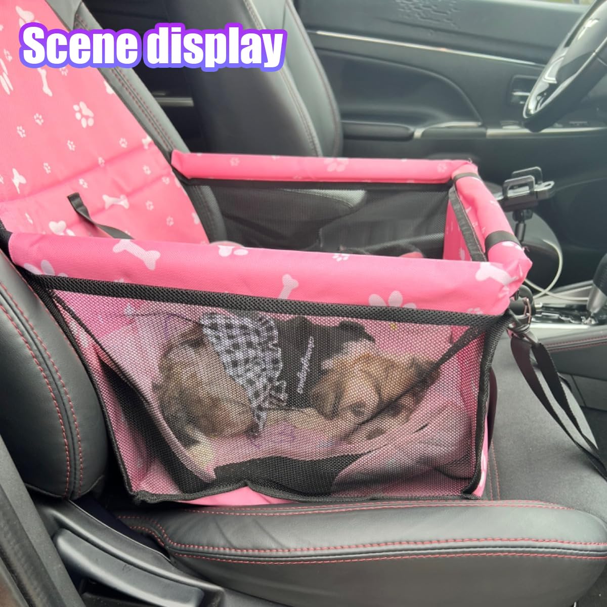 Pink Waterproof Oxford Pet Car Seat G714632