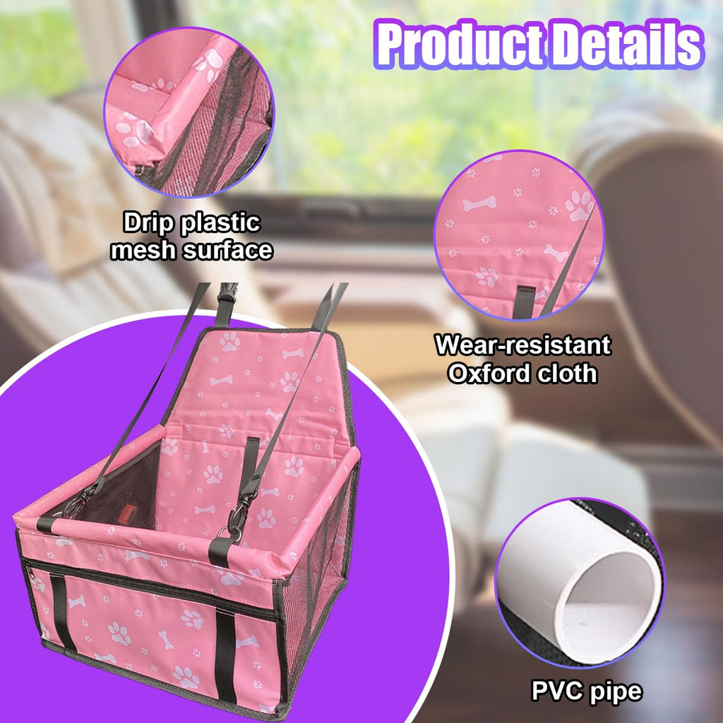 Pink Waterproof Oxford Pet Car Seat G714632