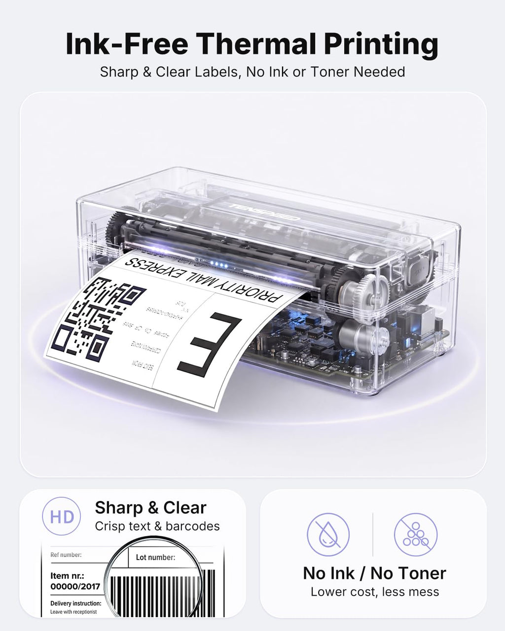 Bluetooth Thermal Shipping Label Printer Z41148