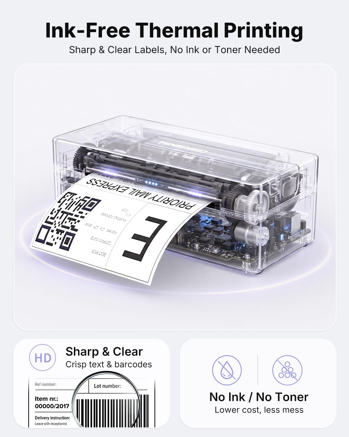 Bluetooth Thermal Shipping Label Printer Z41148