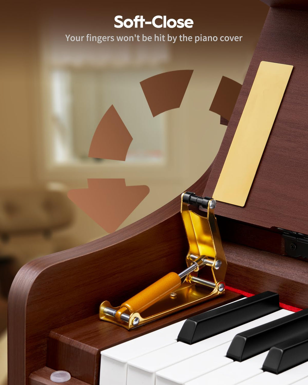 88 Keys Hammer-Action Fully Weighted Digital Piano with Furniture Stand F671374