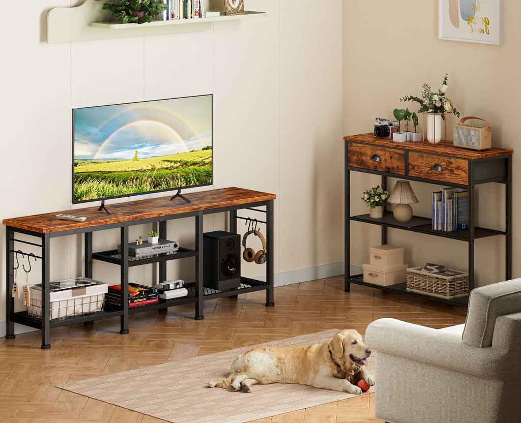 TV Stand with Open Shelves O9697