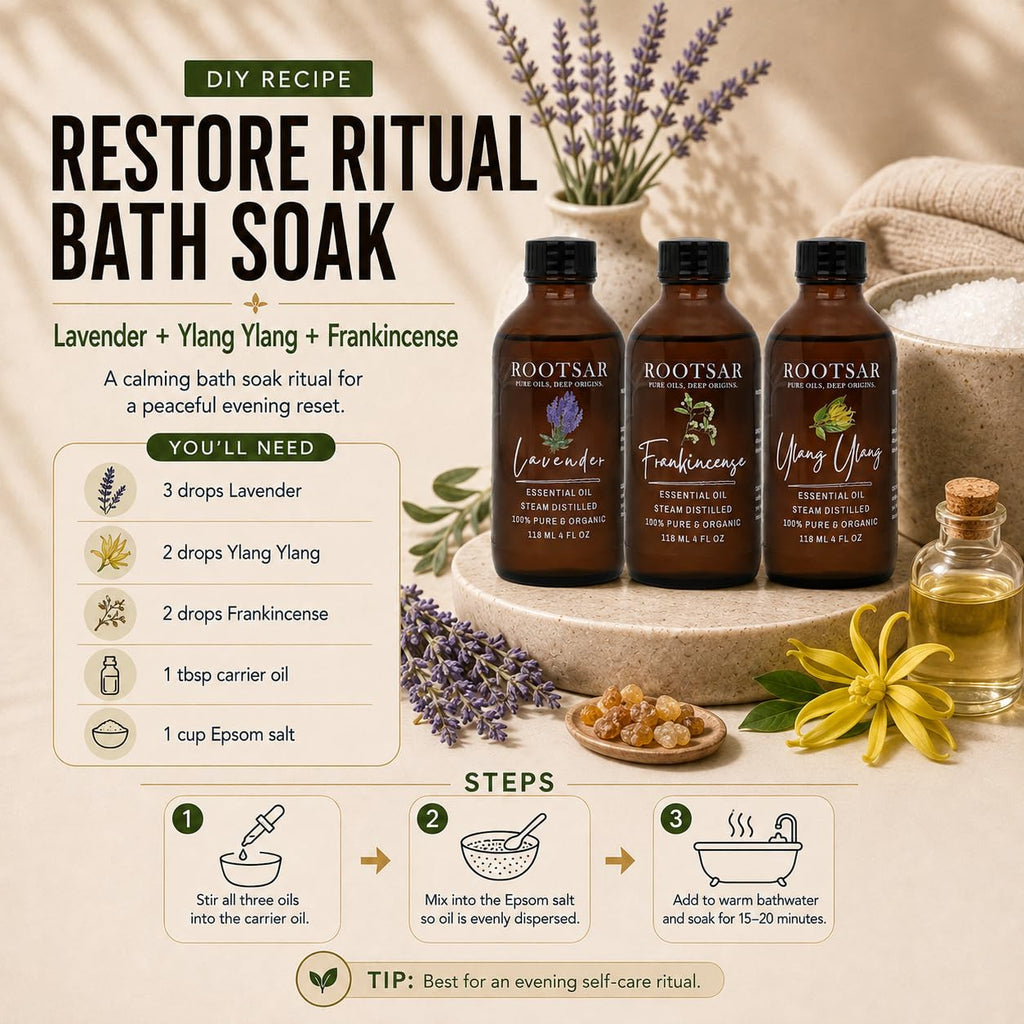 3 Pack Lavender Ylang Ylang Frankincense Essential Oils 4 Fl Oz N985