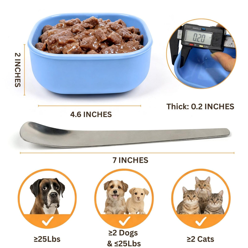 Airtight Pet Wet Food Storage Containers with Lids 4-Pack 12oz Z737454