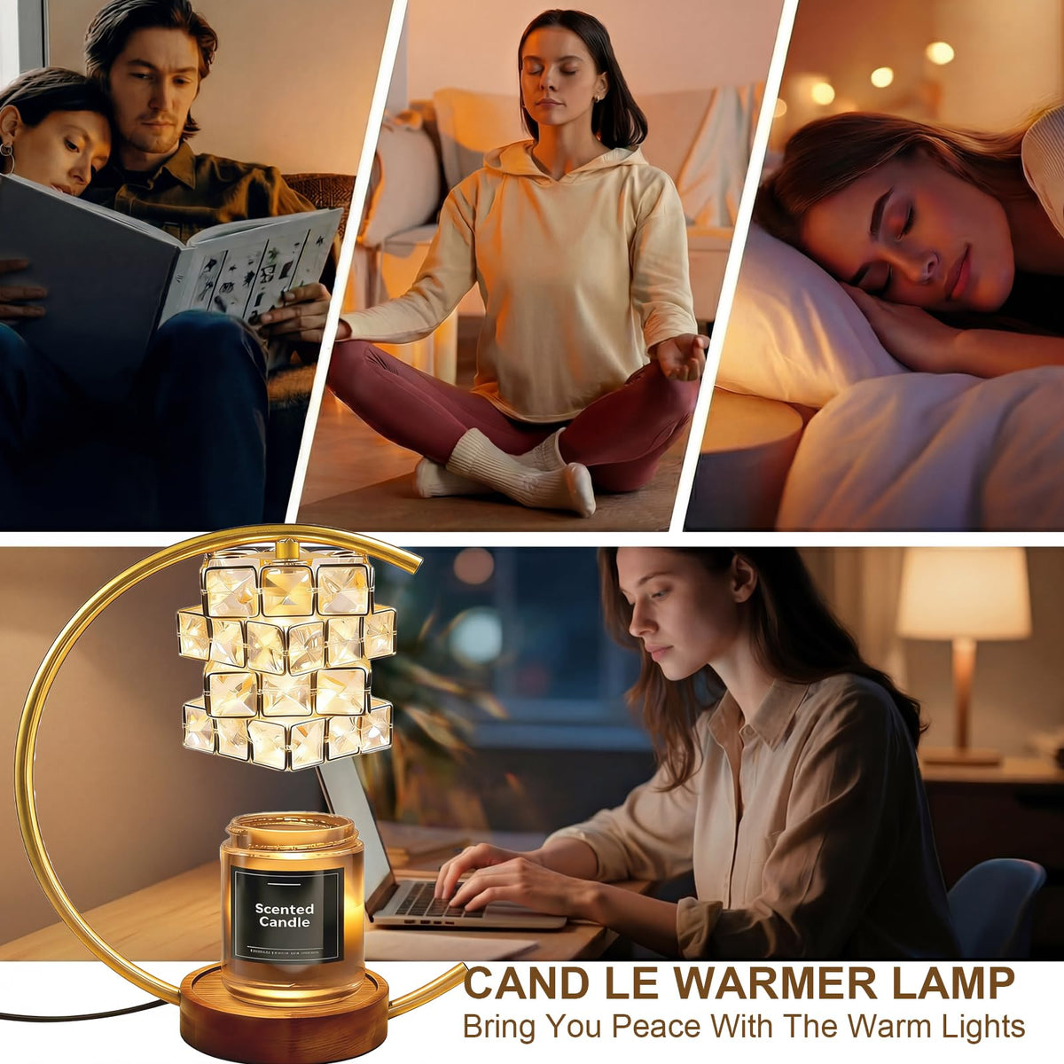 Candle Warmer Lamp with Timer Dimmable Wax Warmer G6479