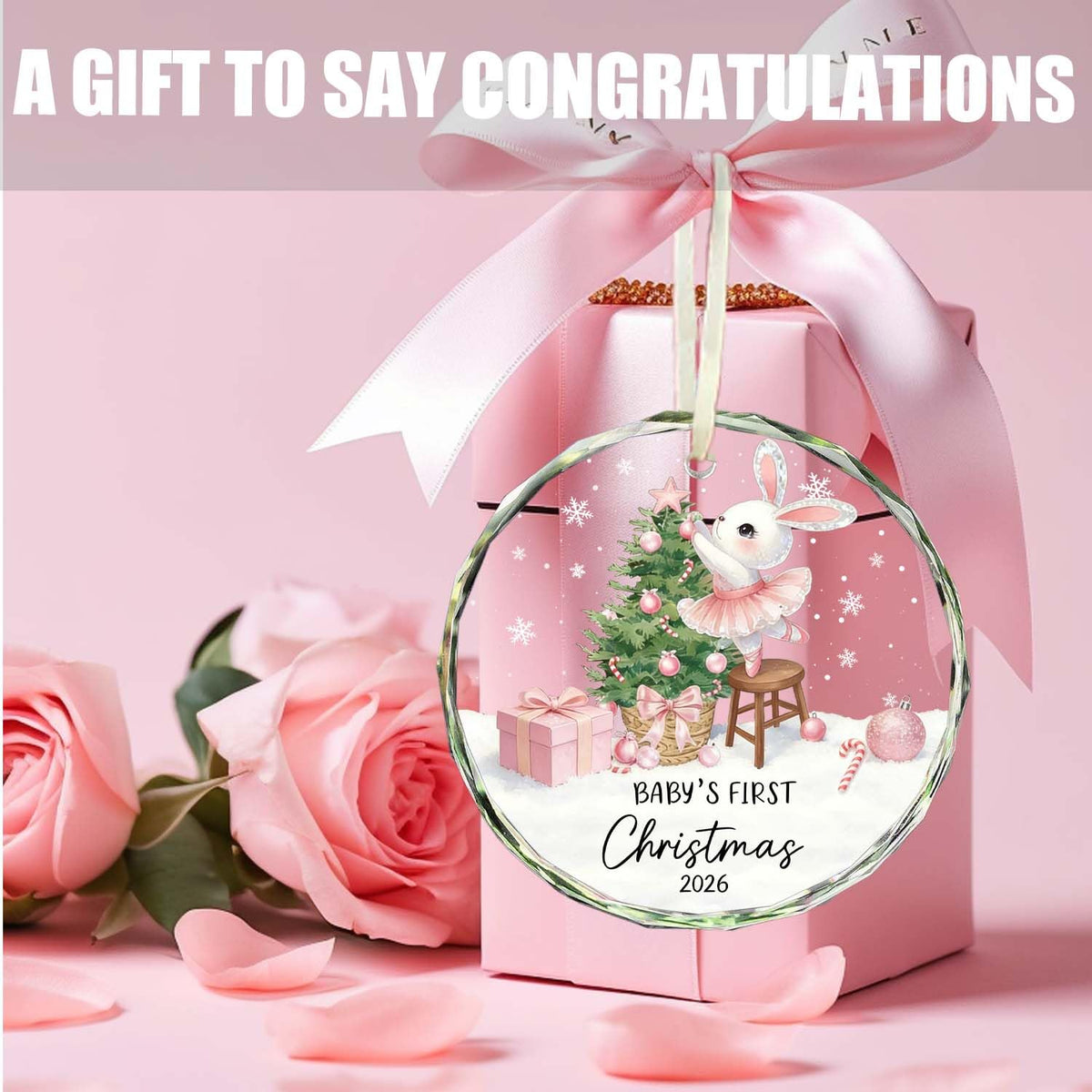 Baby Girl First Christmas Ornament J3885