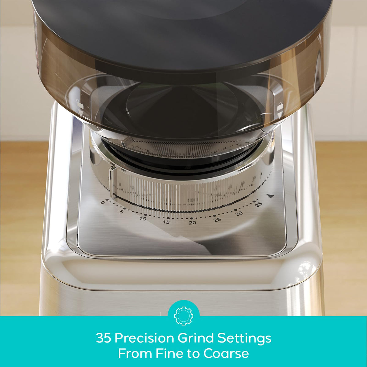 Conical Burr Coffee Grinder with 35 Grind Settings V120195