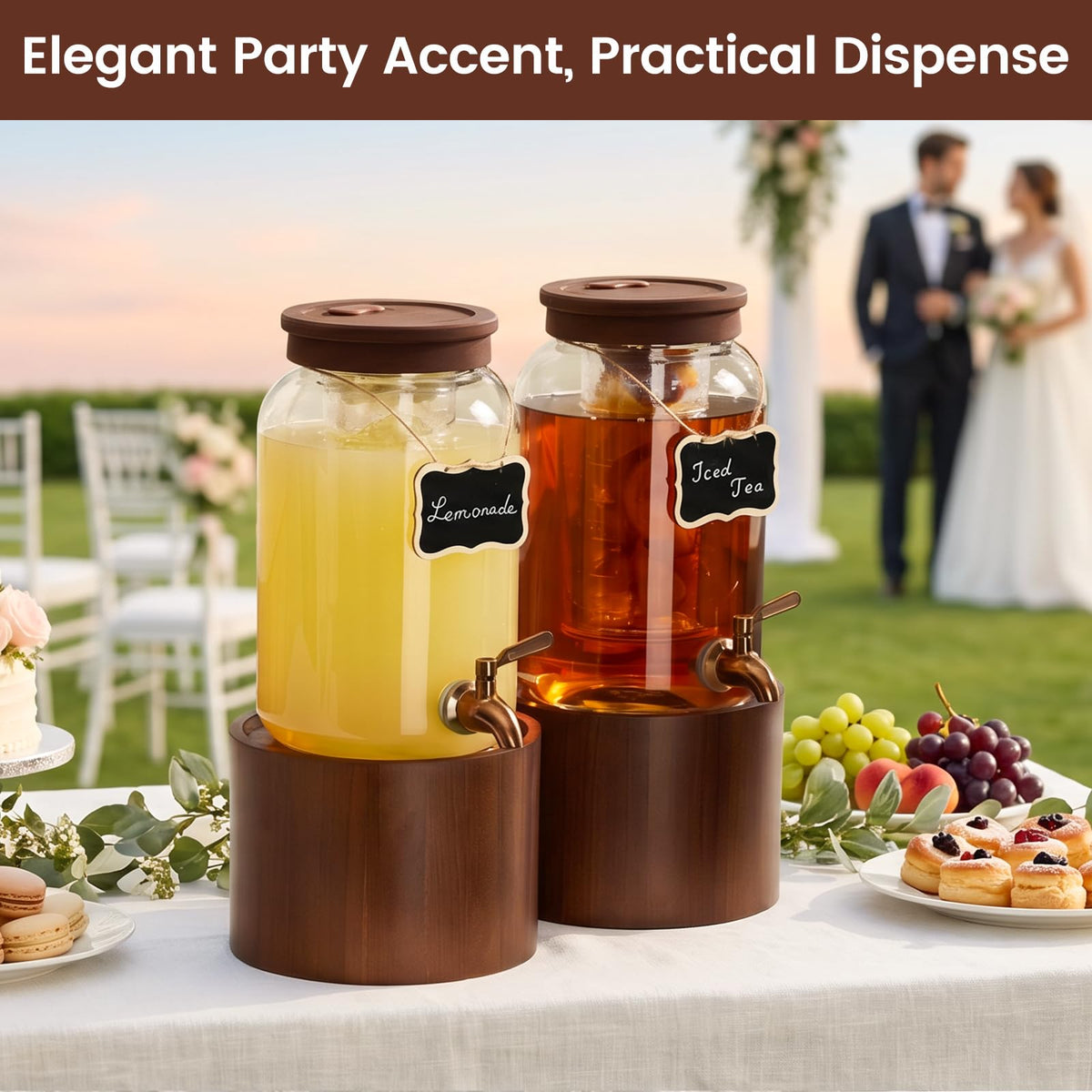 1 Gallon Glass Drink Dispenser M18662