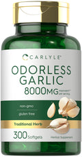 Odorless Garlic Softgels Supplement 300 Count J85668