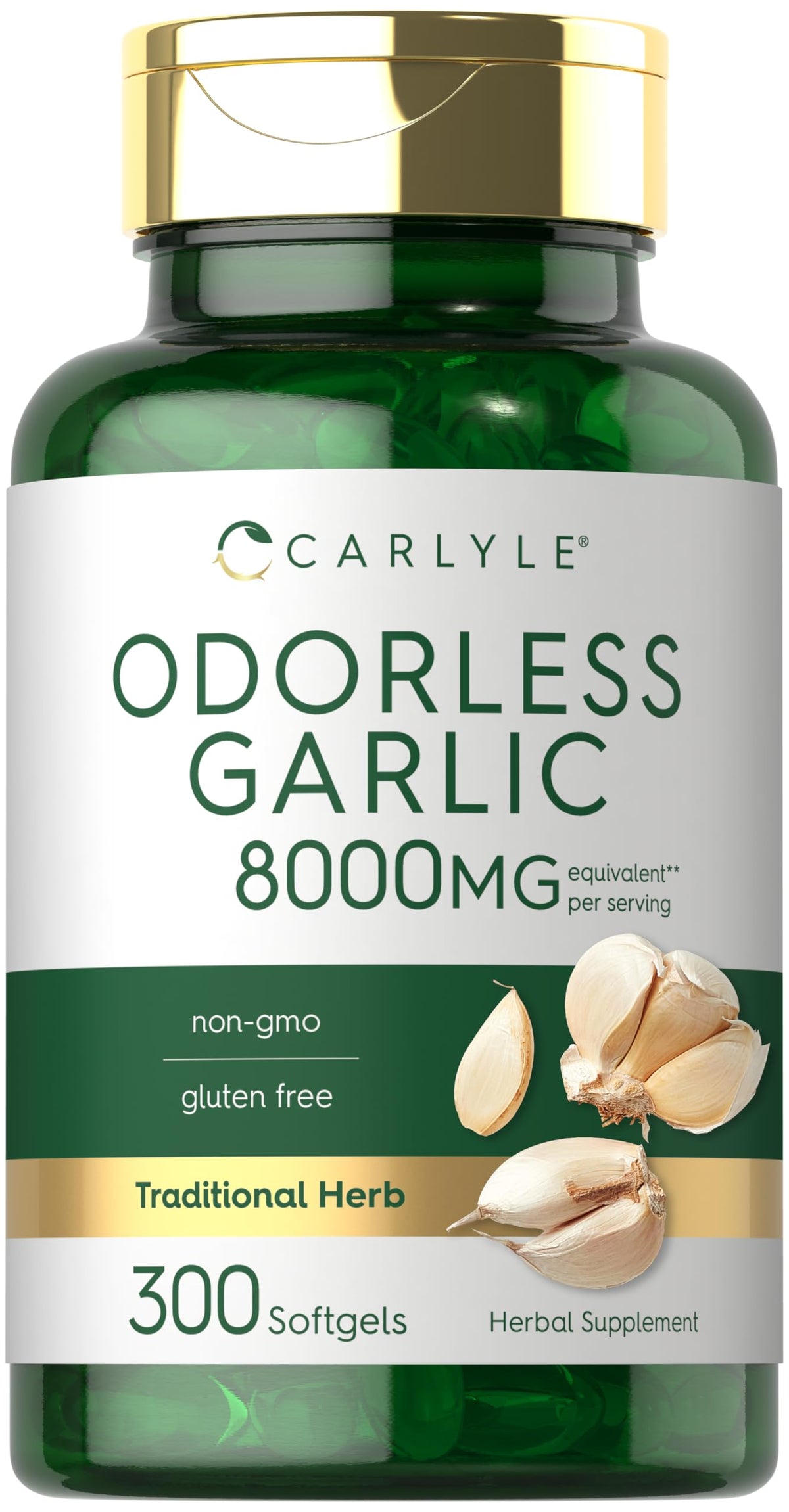 Odorless Garlic Softgels Supplement 300 Count J85668