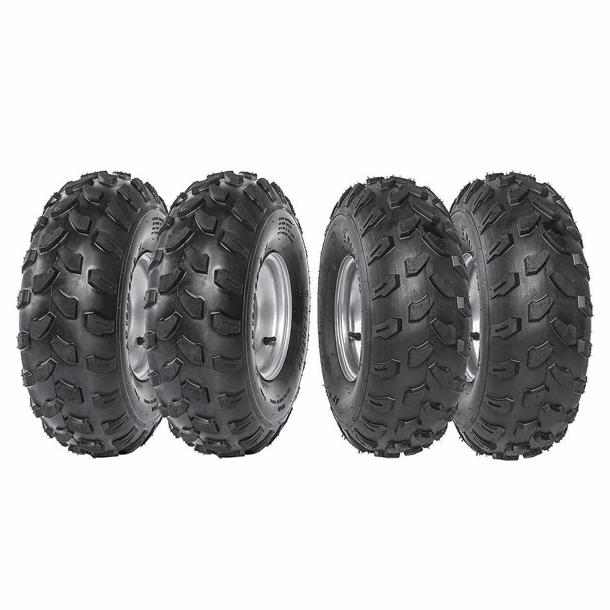 19x7-8 8 Inch All Terrain Tubeless Tire Wheel Assembly 4 Pack E699