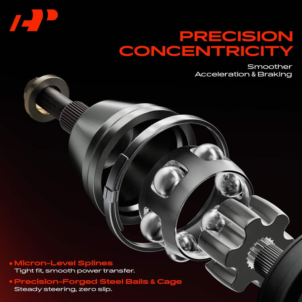 Set of 2 Front CV Axle Shaft Assembly O9203