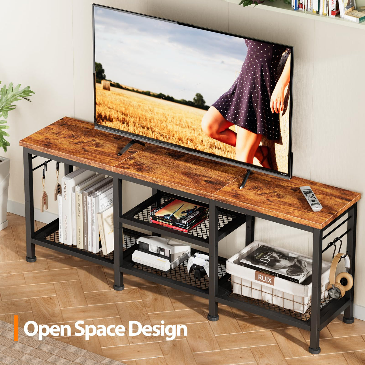 TV Stand with Open Shelves O9697