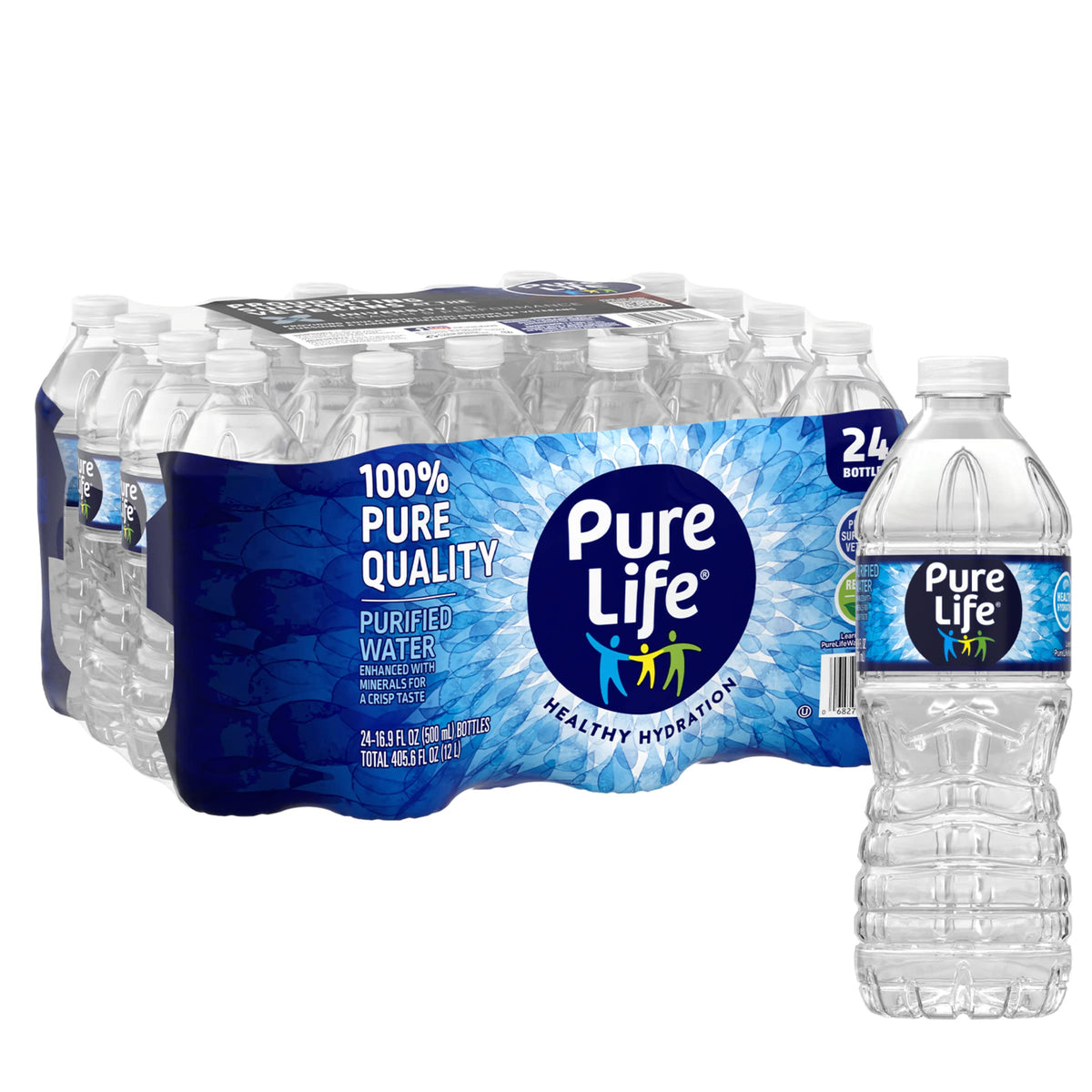 Purified Bottled Water 16.9 oz Case of 24 W33090