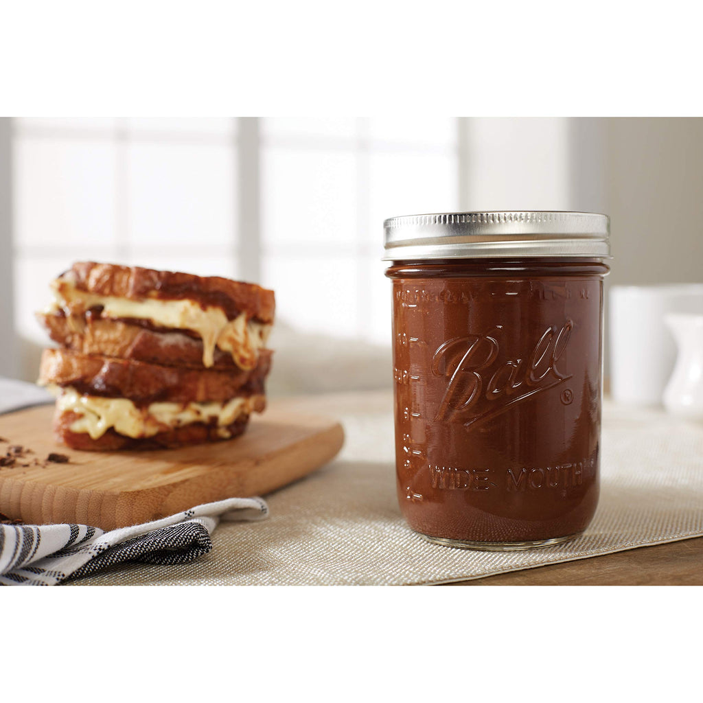 16-Ounce Glass Mason Jar with Lids and Bands, 12-Count K903698