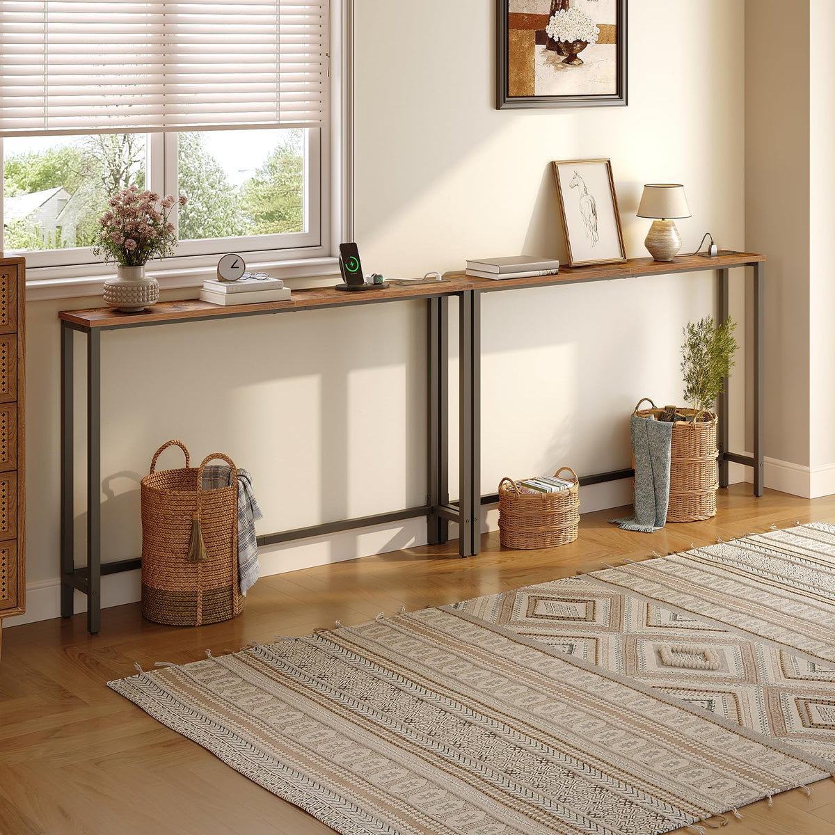 47.2" Narrow Console Table with Power Outlet B427543