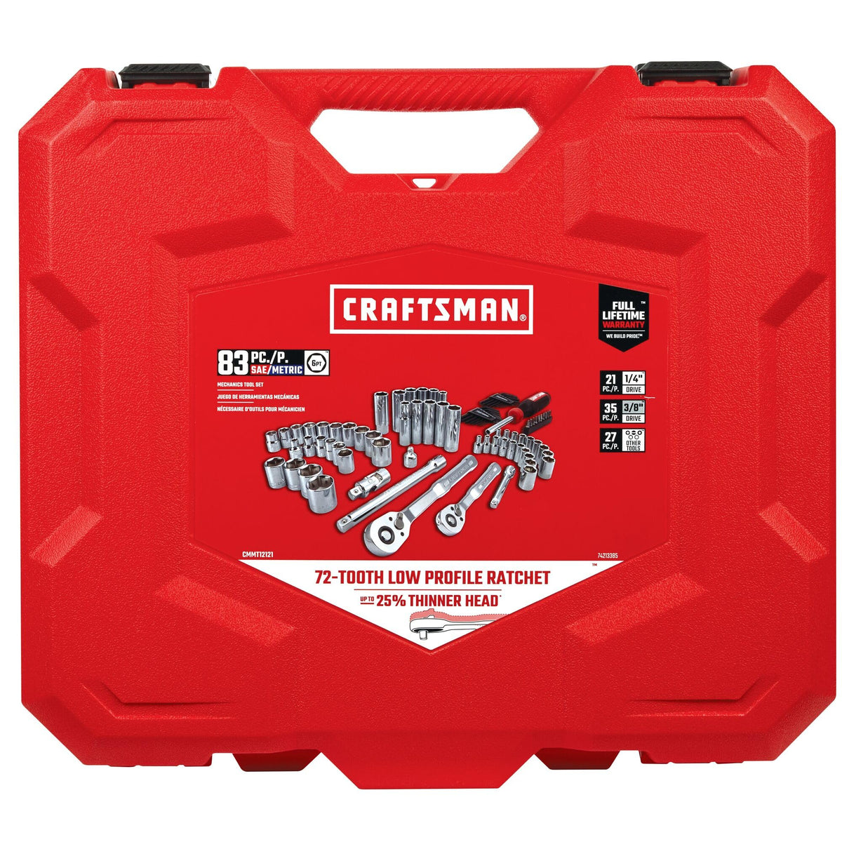 83 Piece Mechanics Tool and Socket Set X1978