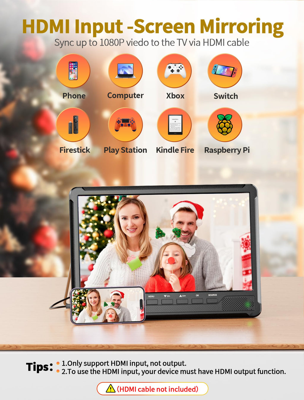 10.7" IPS Flat Screen TV J93466