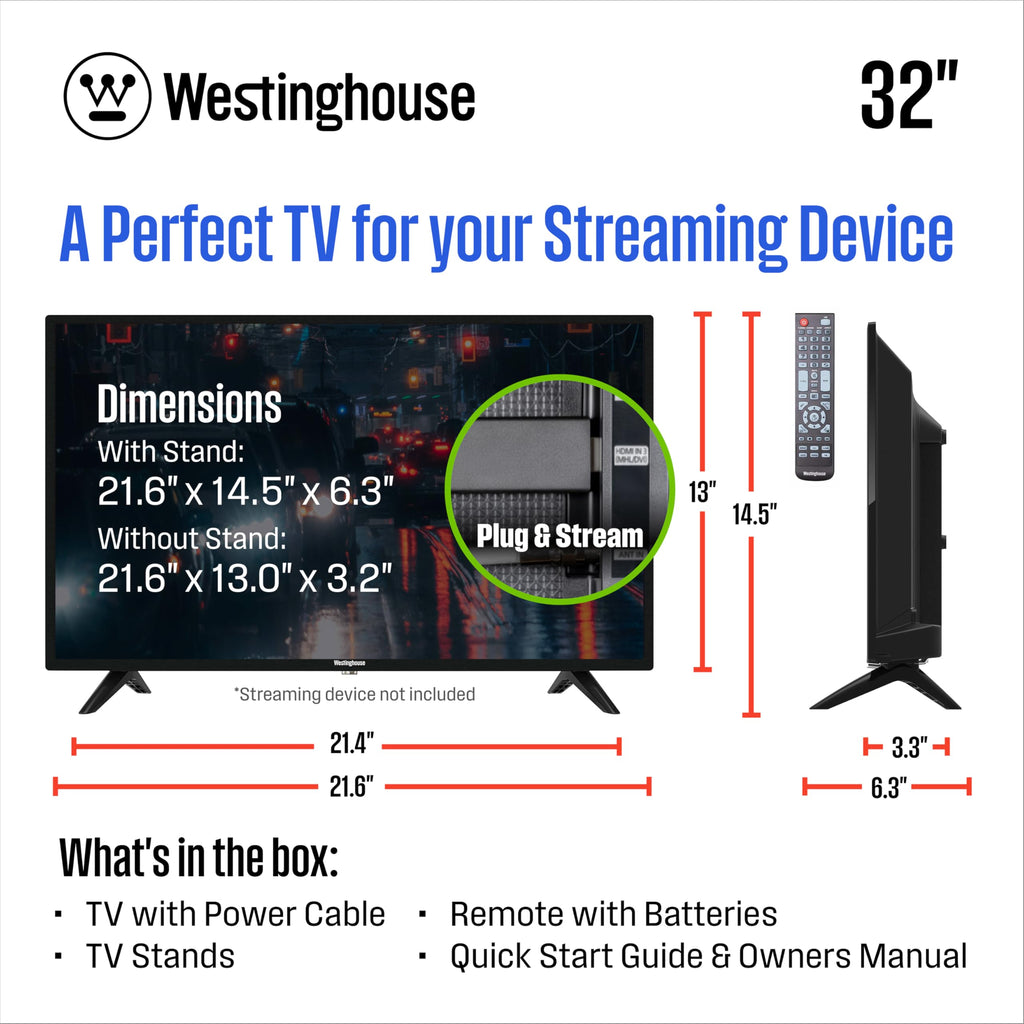 32 Inch HD LED Flat Screen Television V834