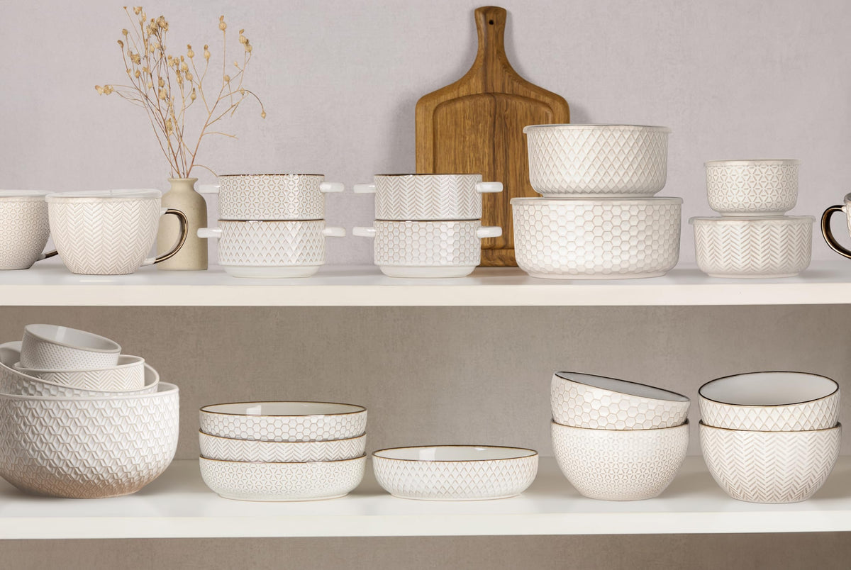 Ceramic Soup Bowls Set of 4, 26 oz P3707