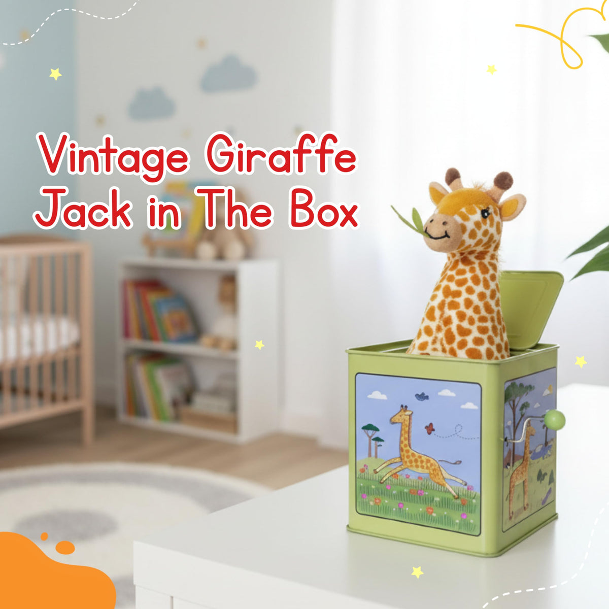 Giraffe Jack in the Box Tin Musical Toy B654212