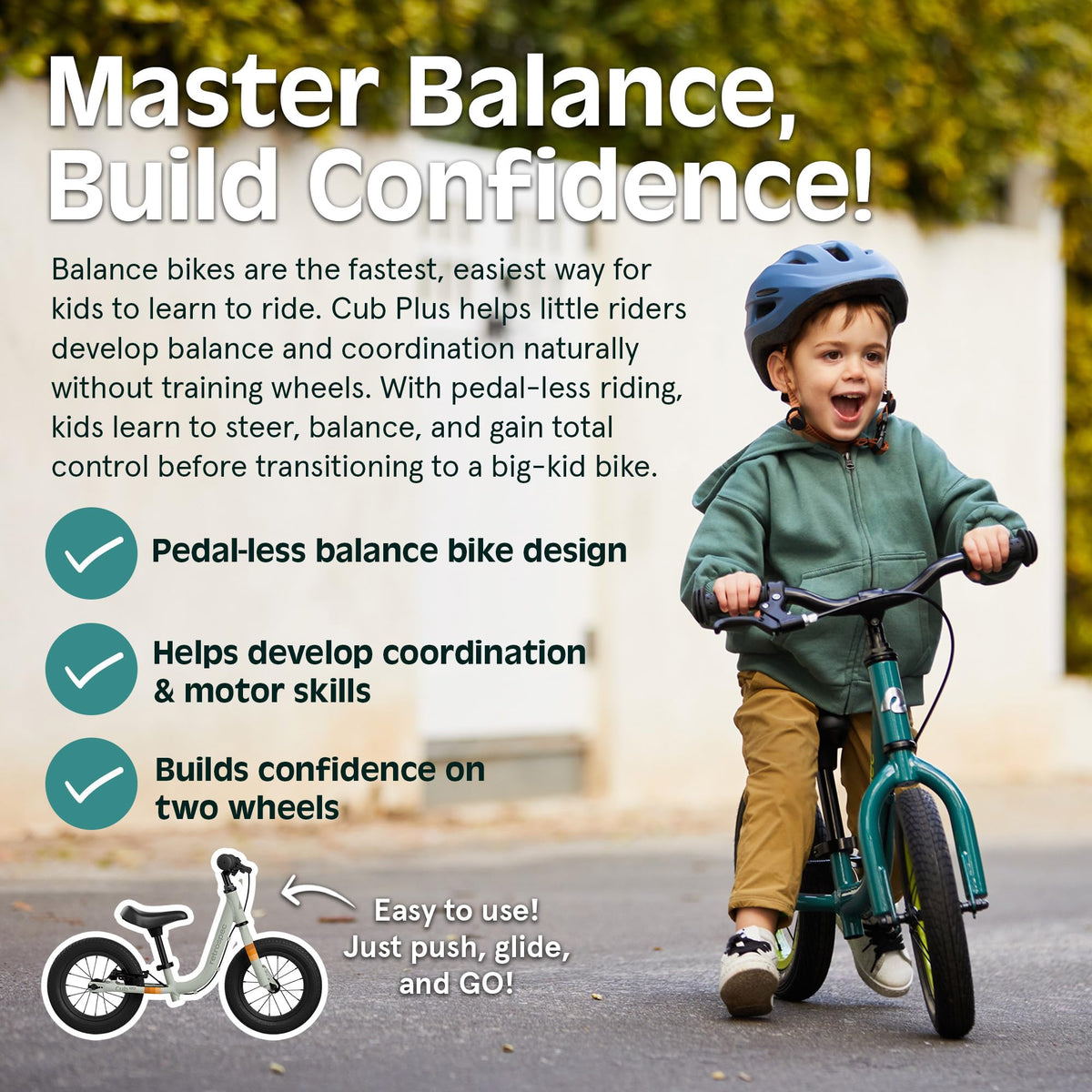 Toddler Balance Bike with Adjustable V-Brake J825