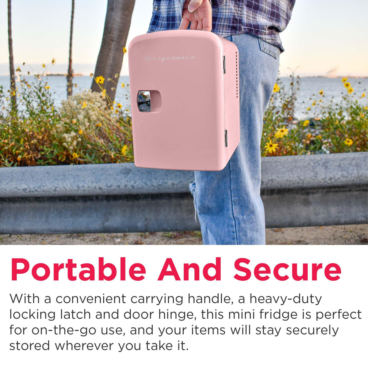 Mini Portable Compact Personal Fridge, 4 Liter Capacity, Pink G79060