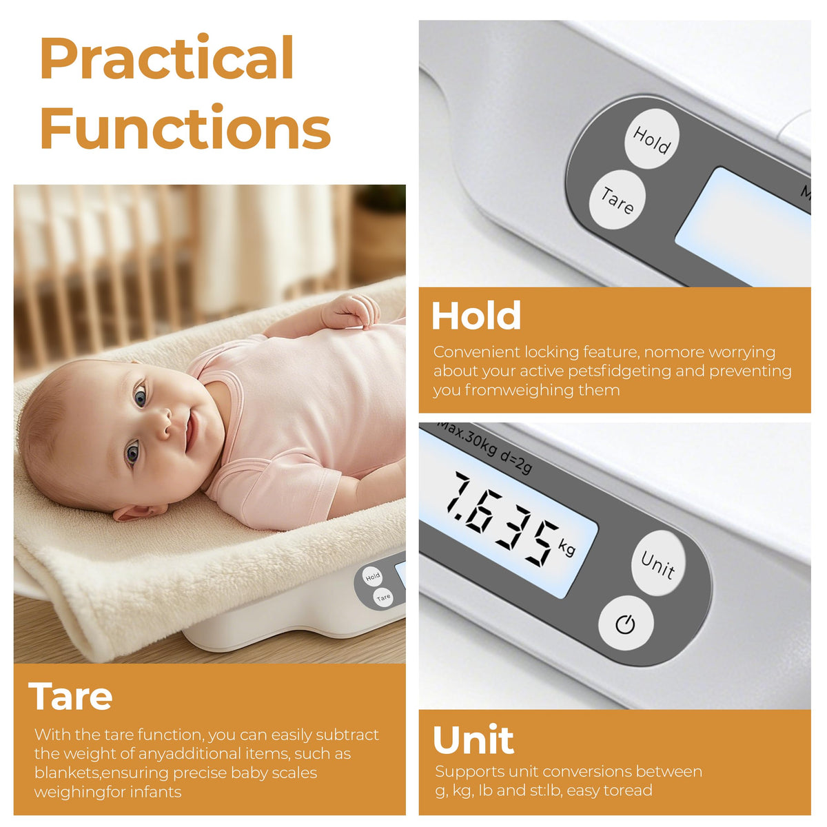 Digital Baby Scale with Removable Tray W415570