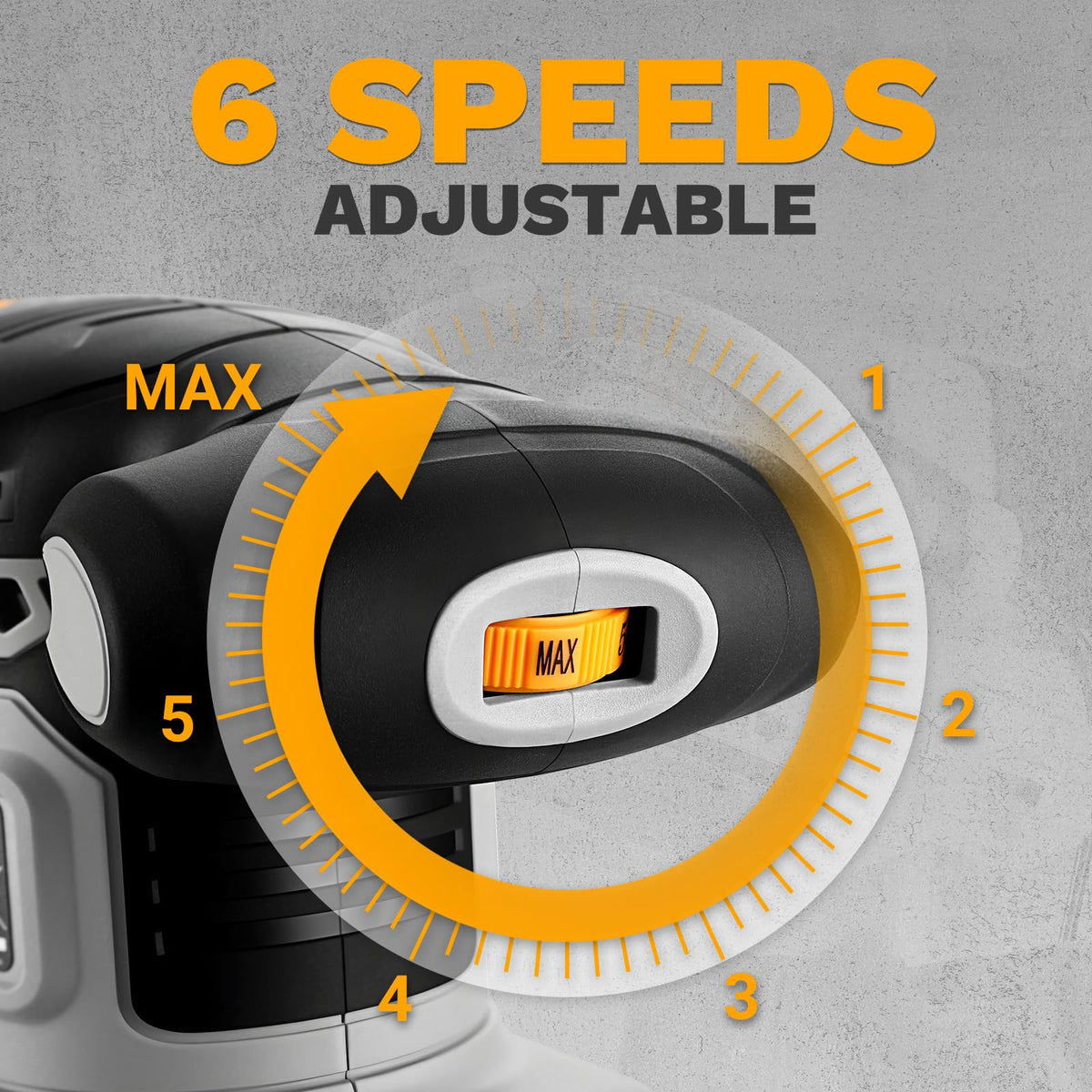 1/3 Sheet Palm Sander with 15 pcs Sandpaper and Dust Box U6462