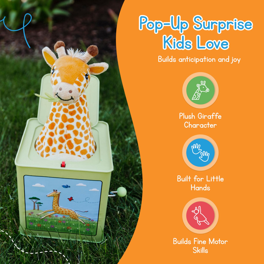 Giraffe Jack in the Box Tin Musical Toy B654212