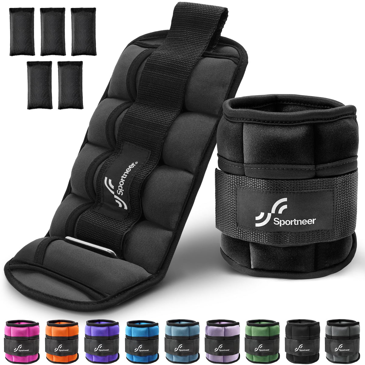 Adjustable Ankle Weights 2-7 lb per Pair G182