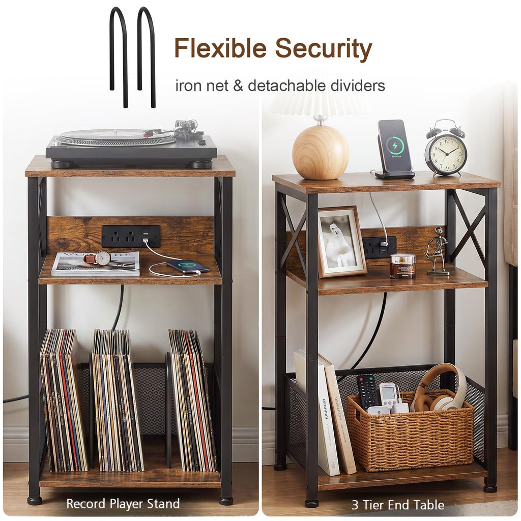 Record Player Stand with Charging Station N748446