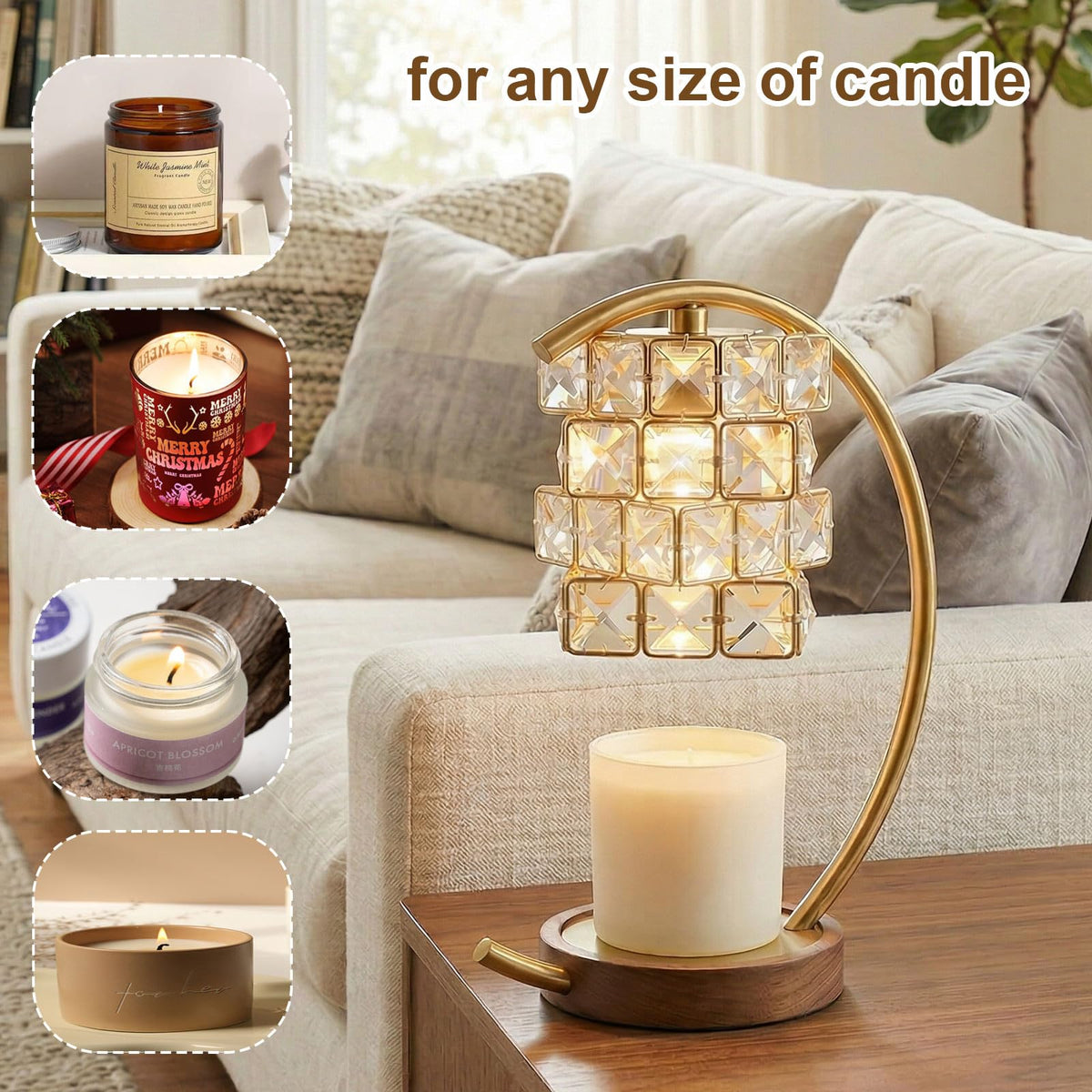 Candle Warmer Lamp with Timer Dimmable Wax Warmer G6479