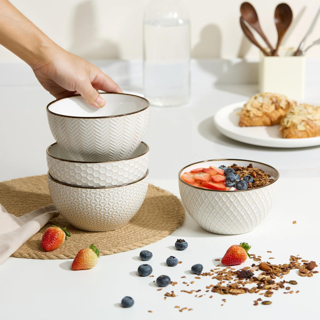 Ceramic Soup Bowls Set of 4, 26 oz P3707