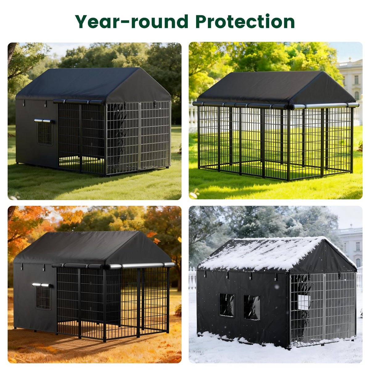 8x4x6ft Waterproof Dog Kennel Cover X476