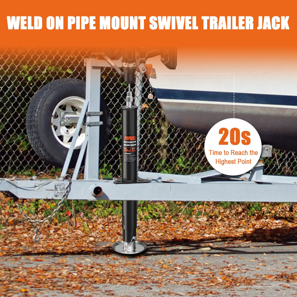 5000lbs A-Frame Trailer Jack 30" Lift Adjustable Drop Leg M90738