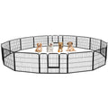 24" H 16-Panel Extra Wide Dog Playpen with Door R354