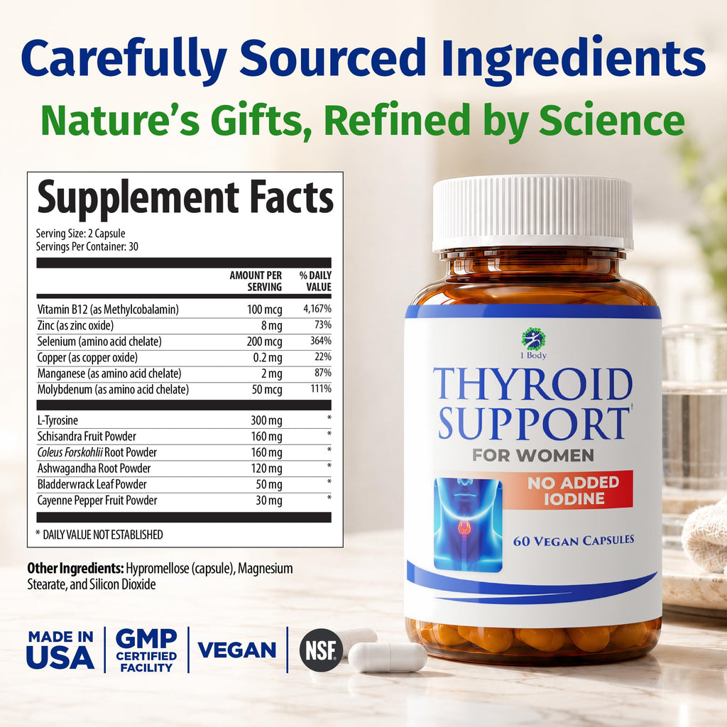 60 Vegan Thyroid Support Capsules F841