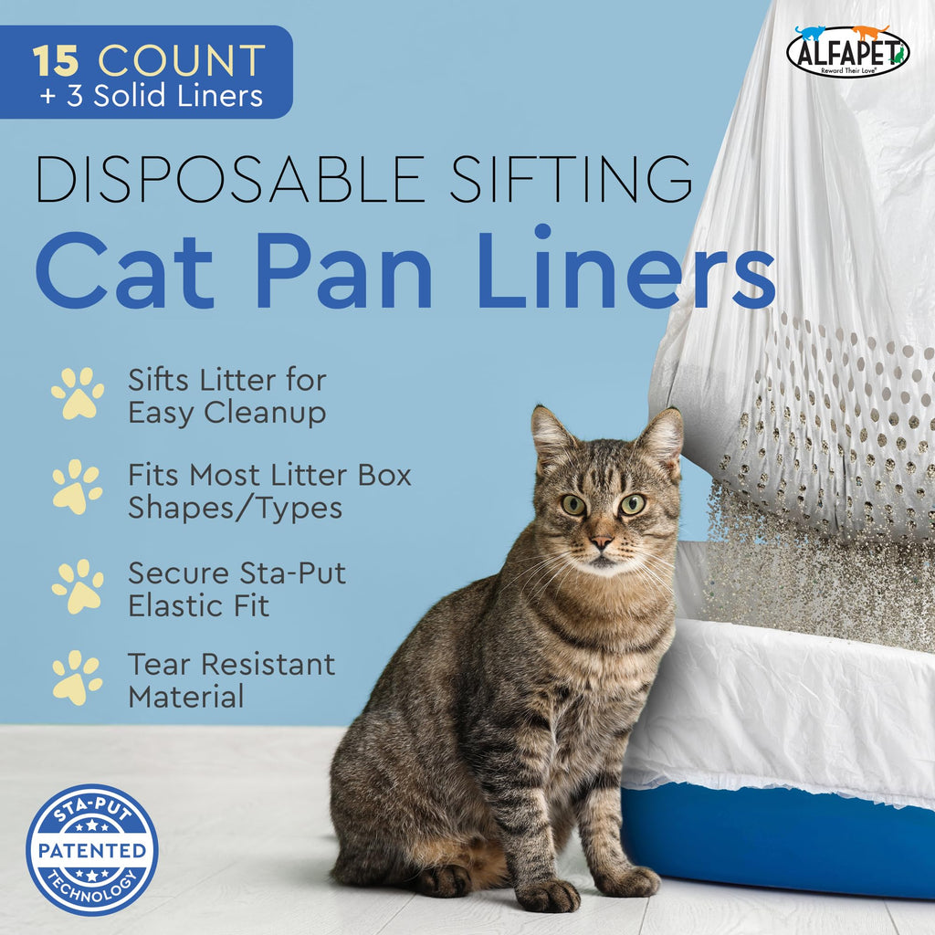 Jumbo 15 Count Pack of 5 Cat Litter Box Liners L738