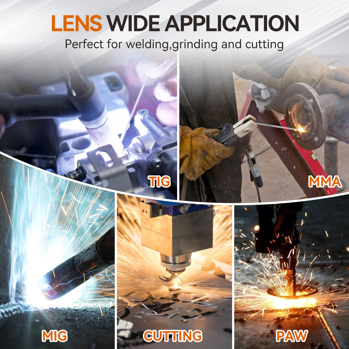 Auto Darkening Welding Lens True Color 5.24"x4.49" Adjustable Shade 4/9-13 B855157