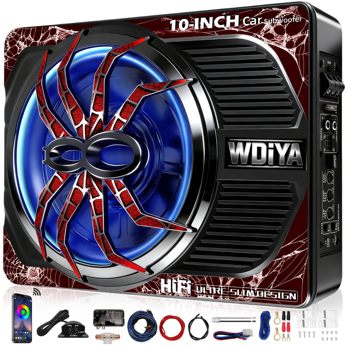 2000W 10" Under Seat Subwoofer with Amp M994